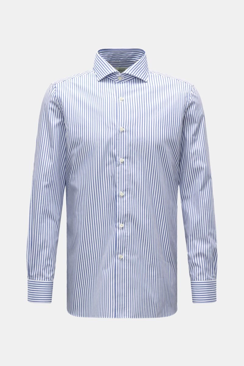 Business shirt 'Nando' shark collar dark blue/white striped