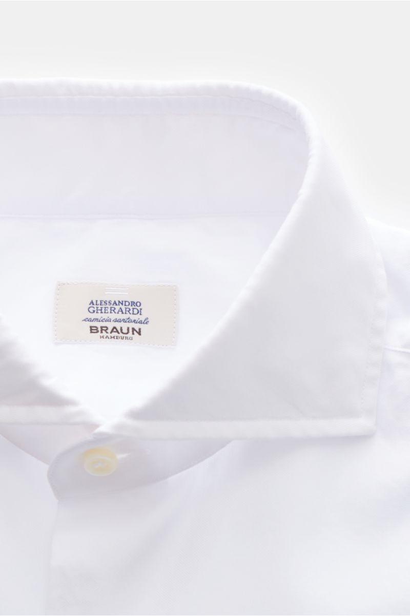 Gherardi Casual shirt shark collar white