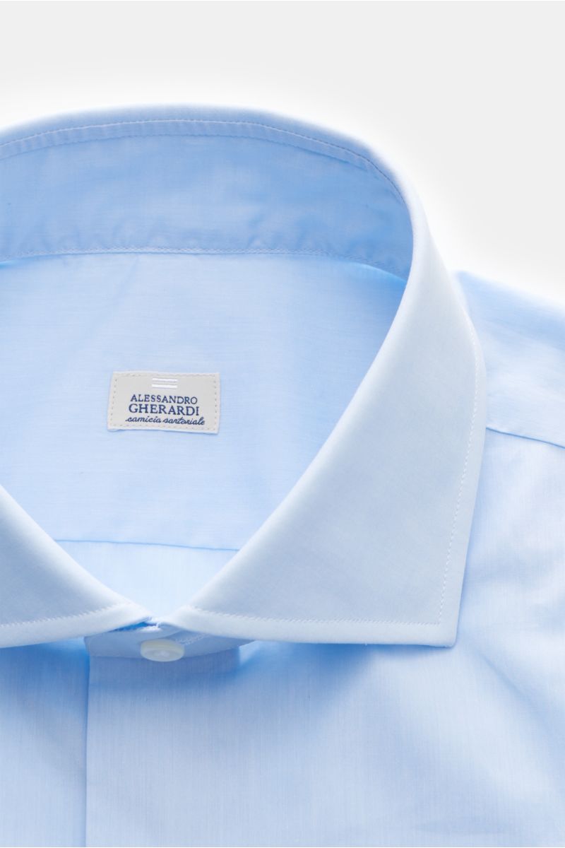 Gherardi Business Hemd Haifisch-Kragen hellblau