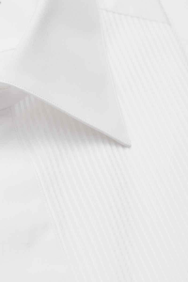 Borrelli Tuxedo shirt 'Quinto' Kent collar white