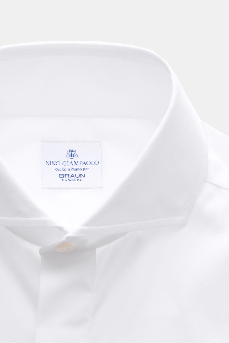 Giampaolo Tuxedo shirt shark collar white