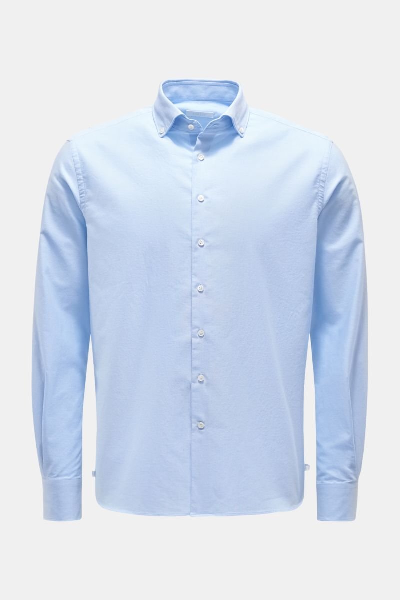 Casual shirt button-down collar light blue