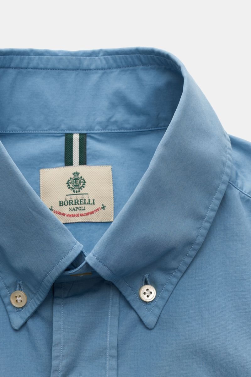 Eu 52 Borrelli Napoli Navy Blue Knit Extrafine Cotton Polo Shirt L NWT $450 