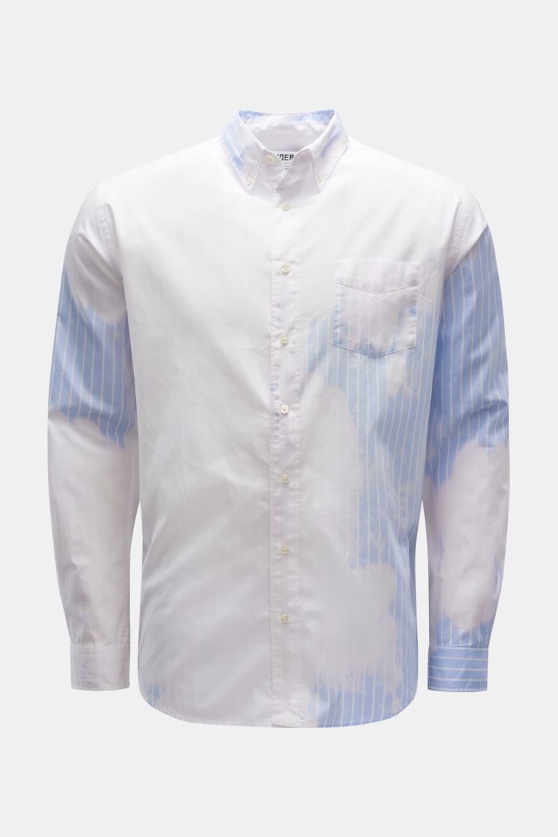 Casual Hemd 'Shirt BD Bleached Stripe' hellblau/weiß gemustert