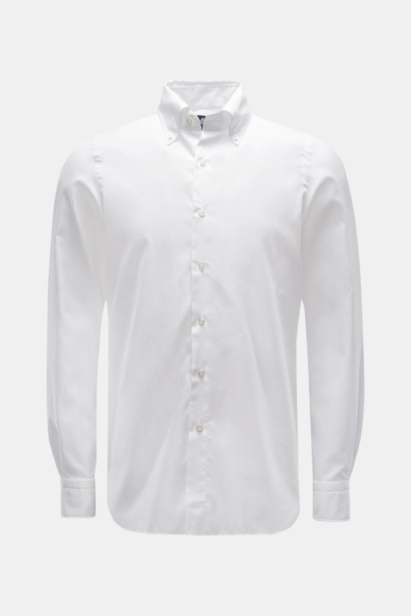 Oxfordhemd 'Lucio Napoli' Button-Down-Kragen weiß