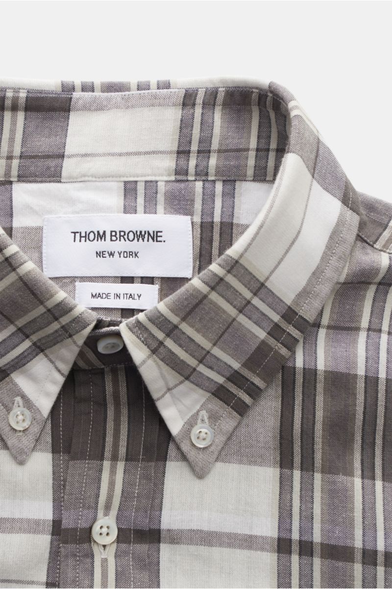 Thom Browne Casual shirt button-down collar grey/white checked