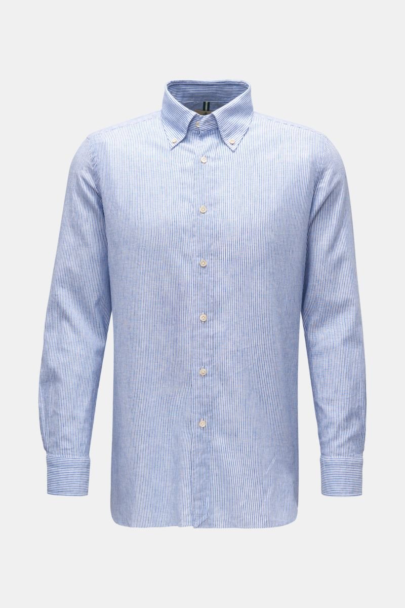 Casual shirt 'Gable' button-down collar navy/white striped