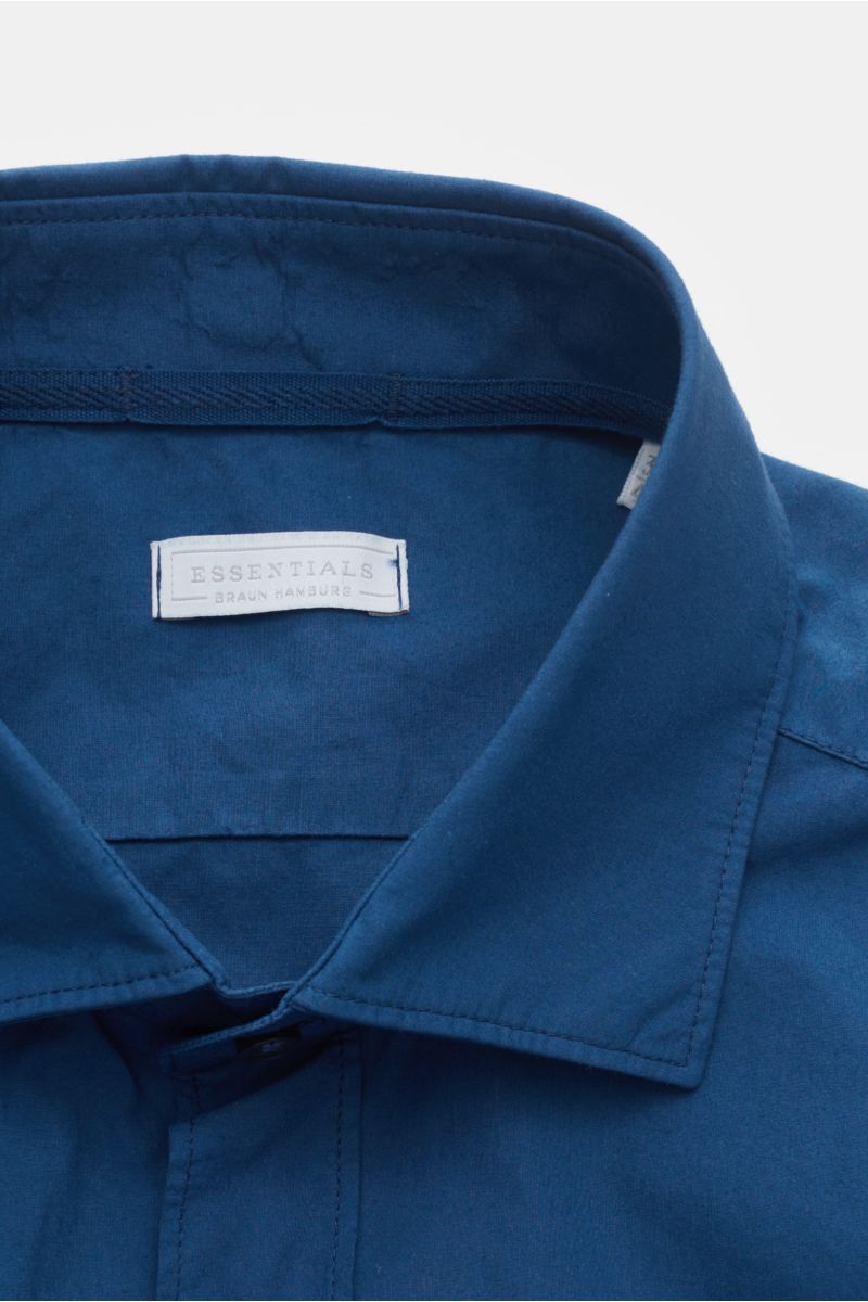 BRAUN Hamburg Essentials Casual Hemd Haifisch-Kragen dunkelblau