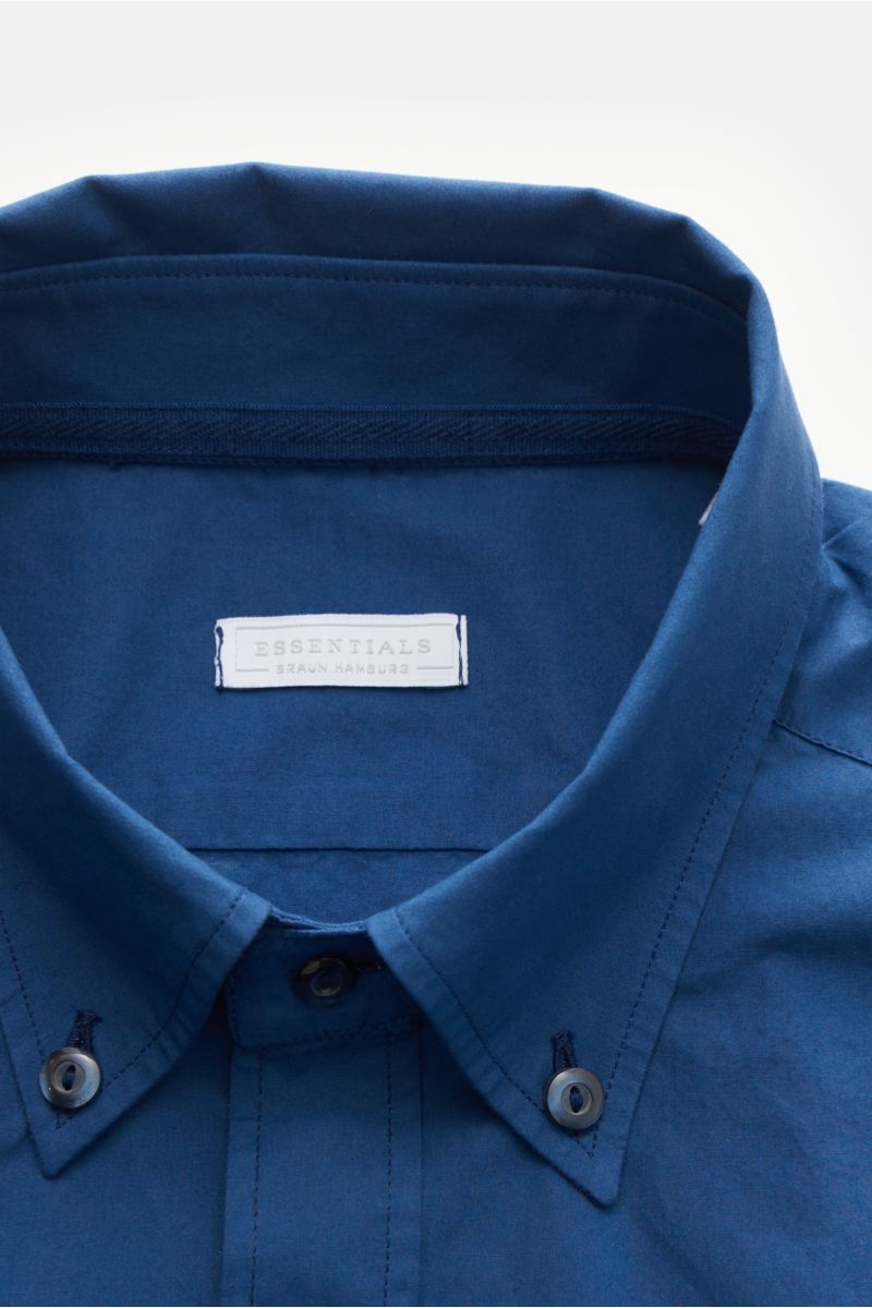 BRAUN Hamburg Essentials Casual Hemd Button-Down-Kragen graublau