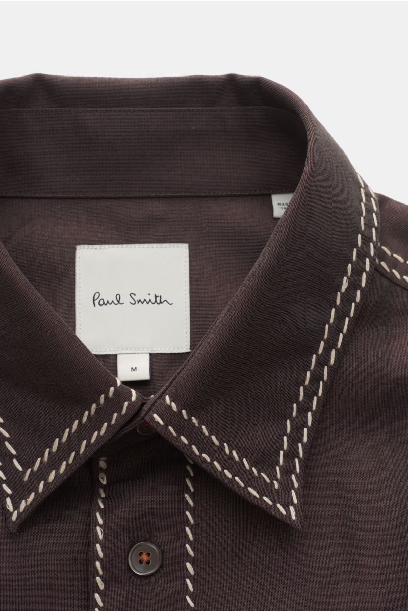 Paul Smith Casual Hemd Kent-Kragen dunkelbraun