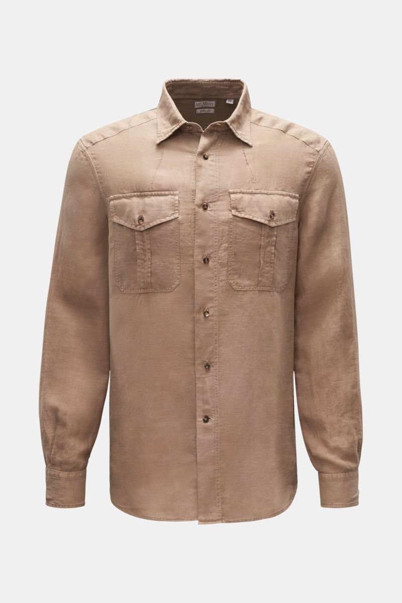 Casual shirt 'Easy Fit' Kent collar beige