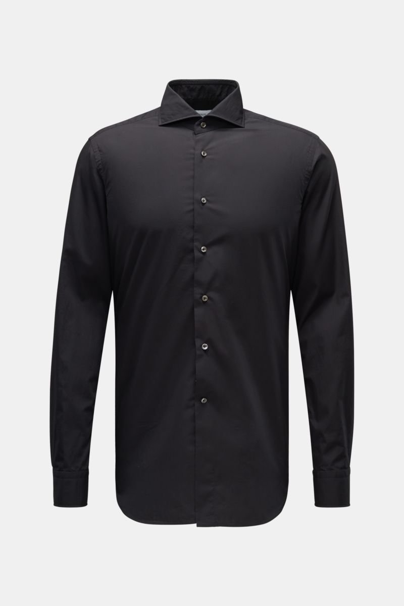 Casual shirt shark collar black
