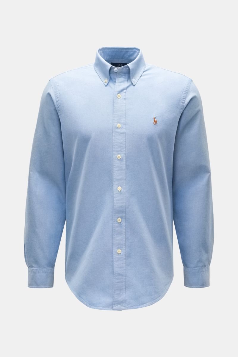 Oxford-Hemd Button-Down-Kragen hellblau