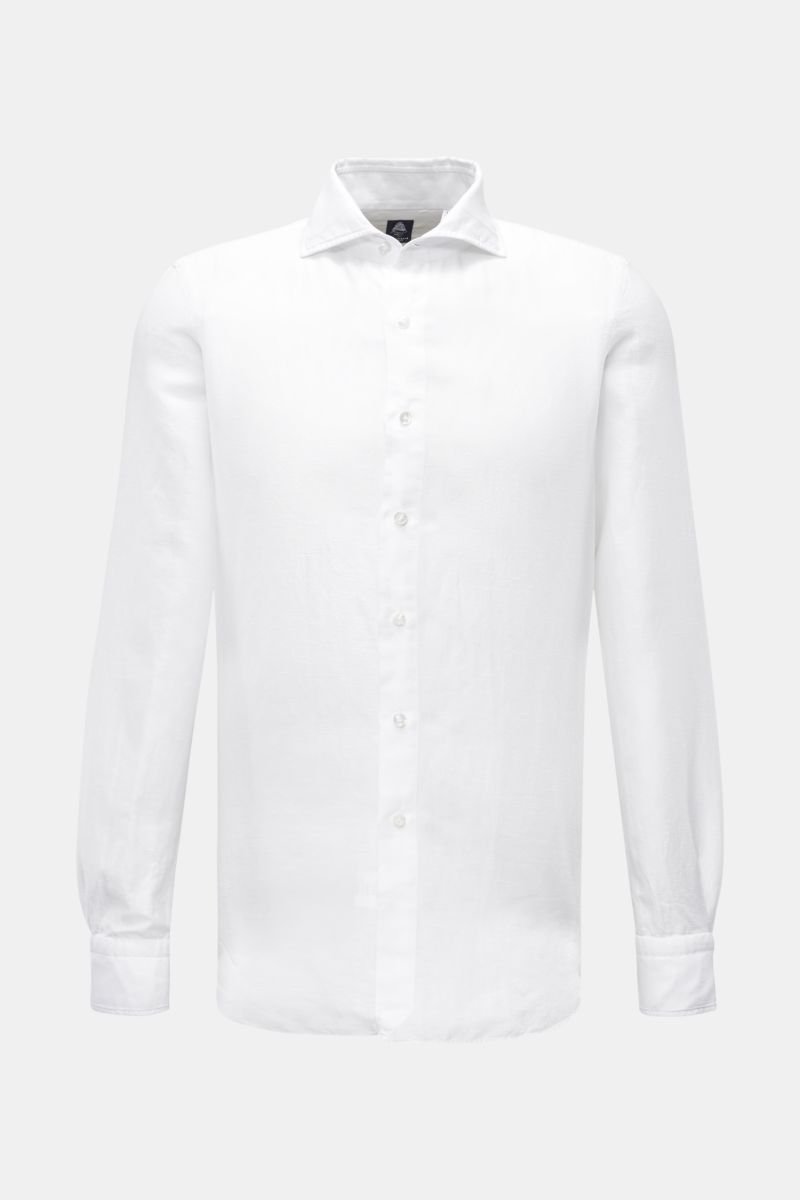 Casual shirt 'Napoli Eduardo' shark collar white