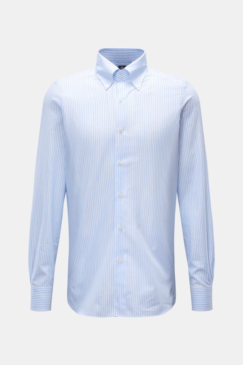 Casual shirt button-down collar 'Napoli Lucio' light blue/white striped