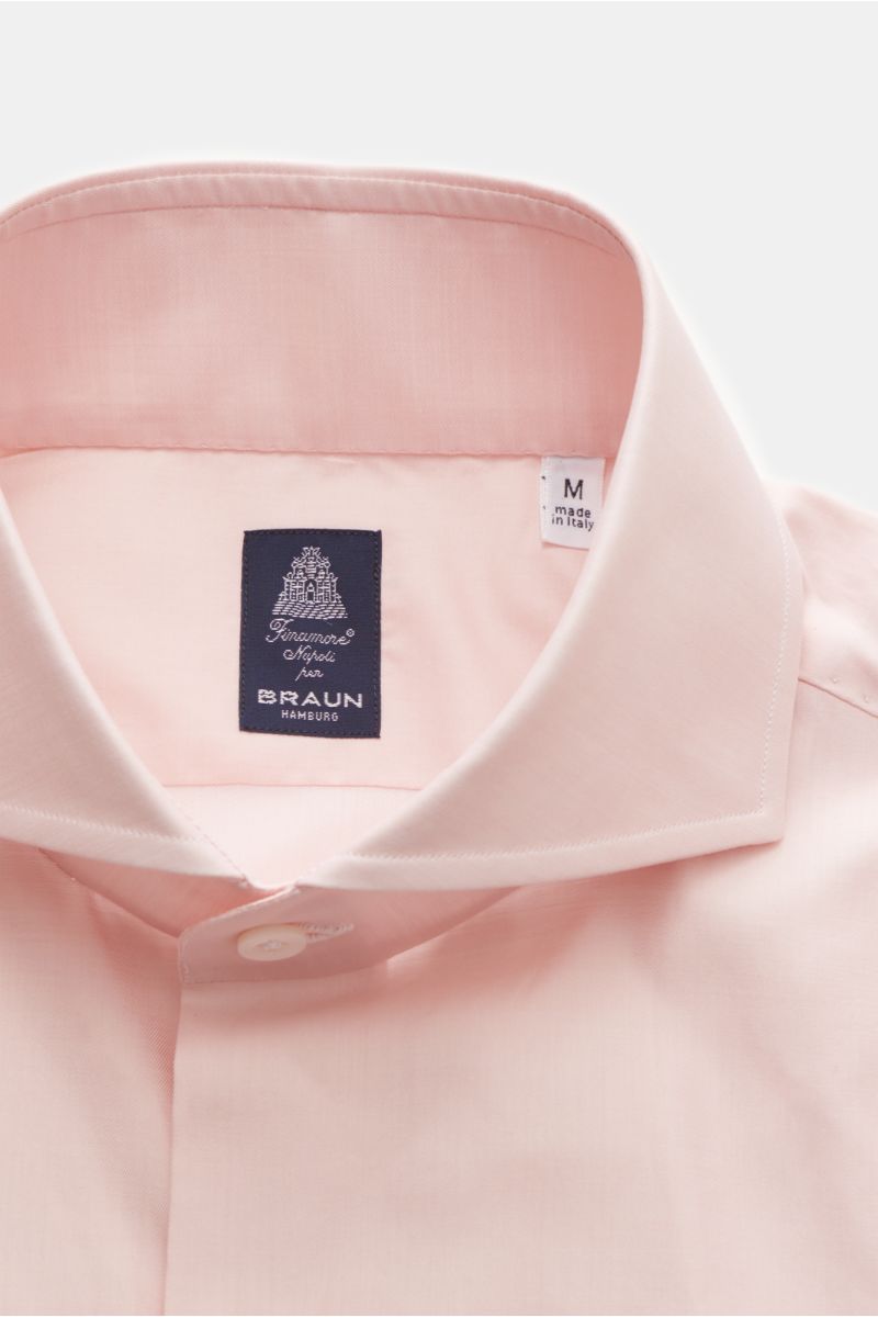 Finamore Casual Hemd Haifisch-Kragen 'Sergio Napoli' rosé