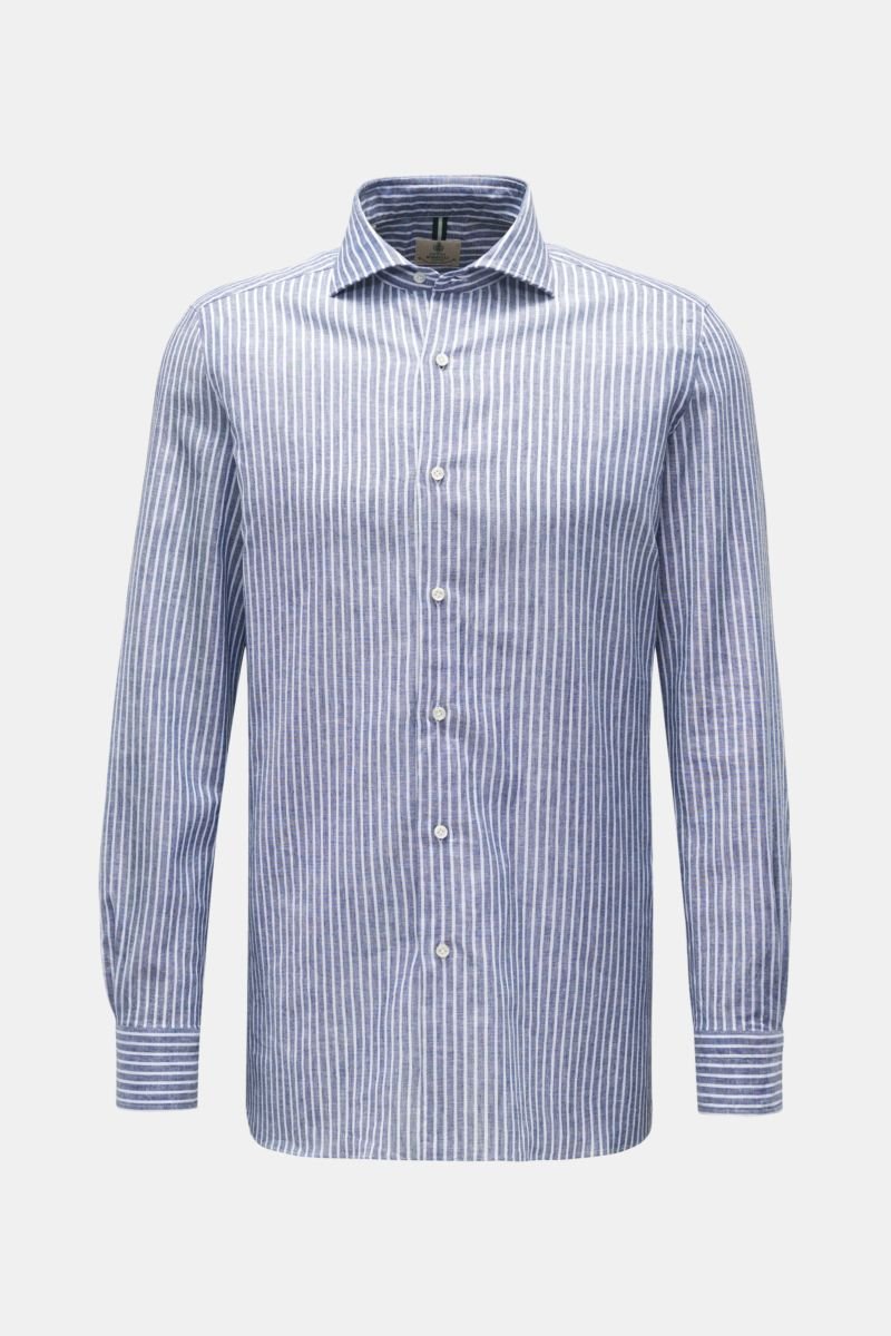 Blue Denim Dress Jumper with Long Sleeve Stripe Shirt Design Template