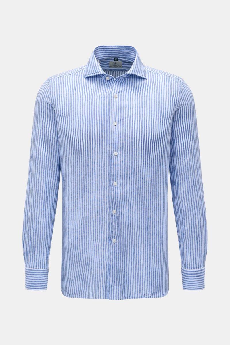 Casual shirt 'Nando' shark collar blue/white striped