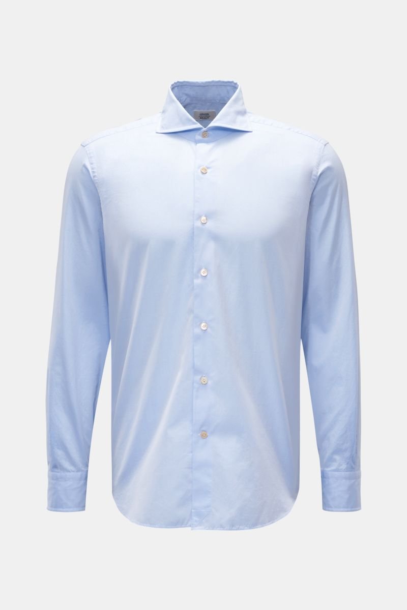 Casual shirt shark collar pastel blue