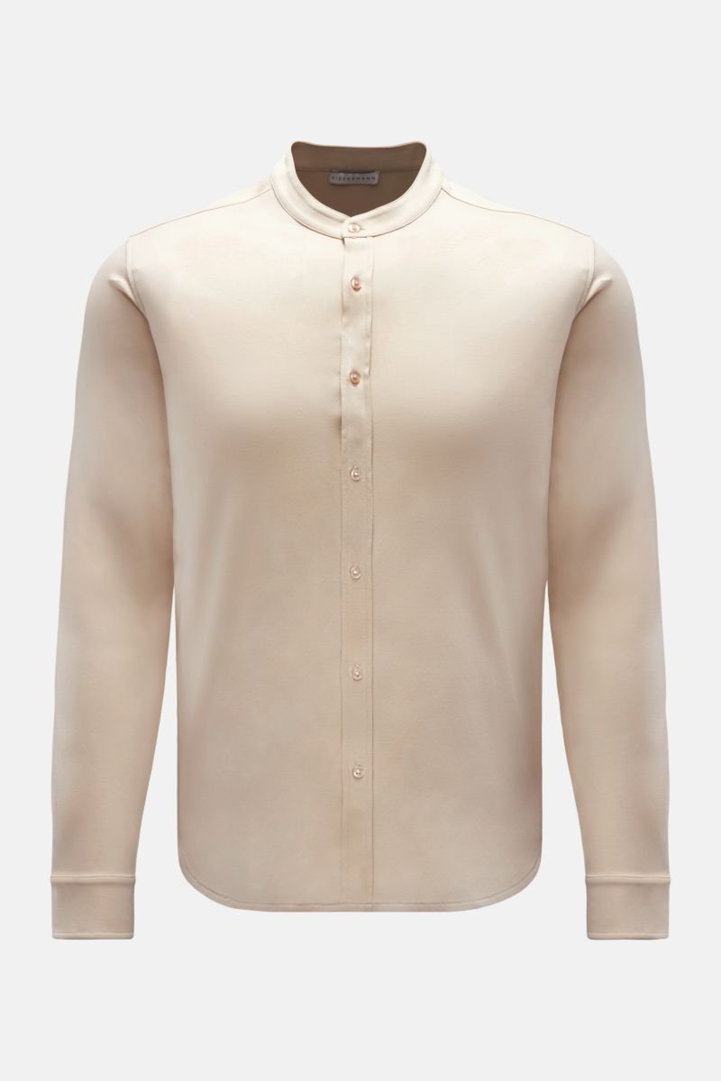 Casual shirt grandad collar 'Antonio' beige