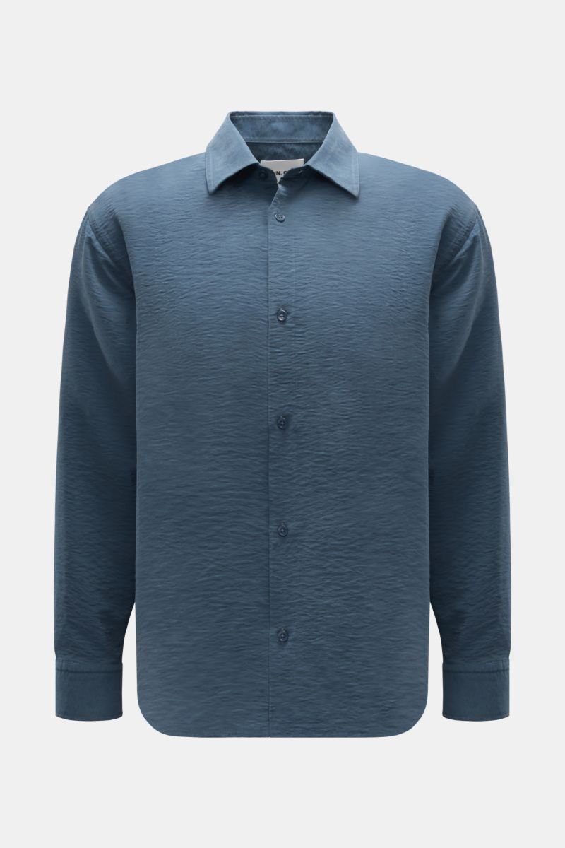 Casual shirt 'Freddy' Kent collar grey-blue