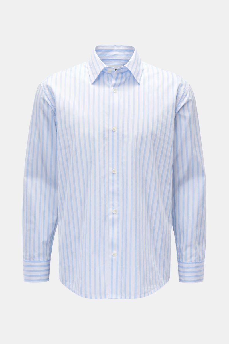 Casual shirt Kent collar light blue/white striped