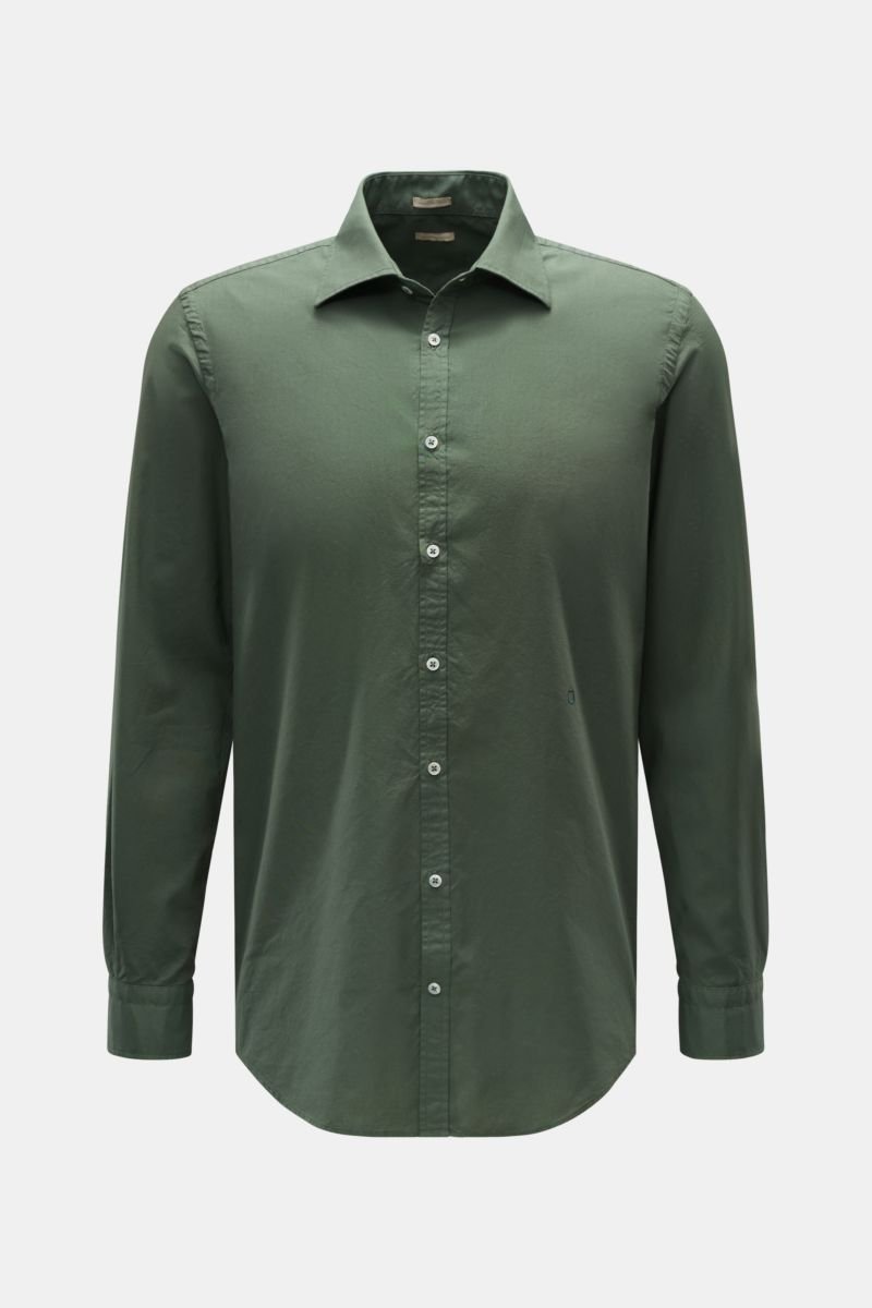Oxford shirt 'Genova' shark collar green