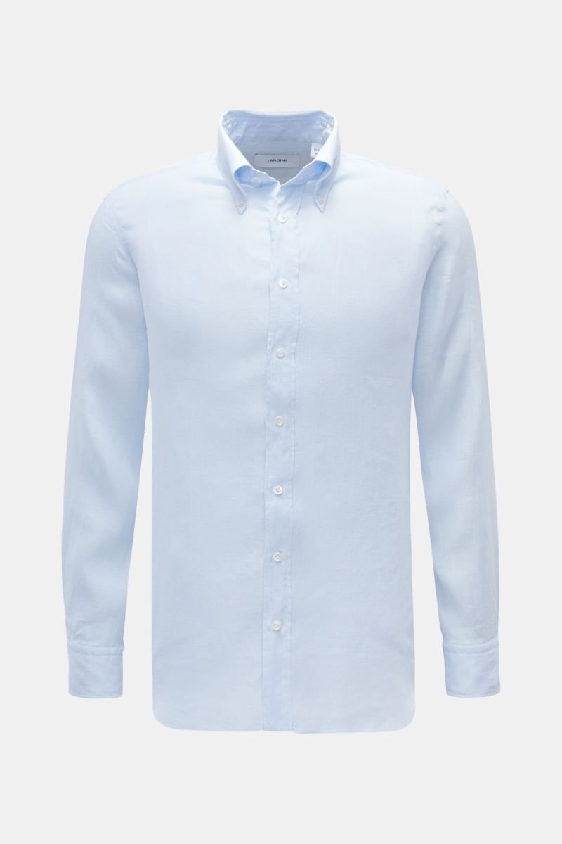 Linen shirt 'Eqberto' button-down collar light blue