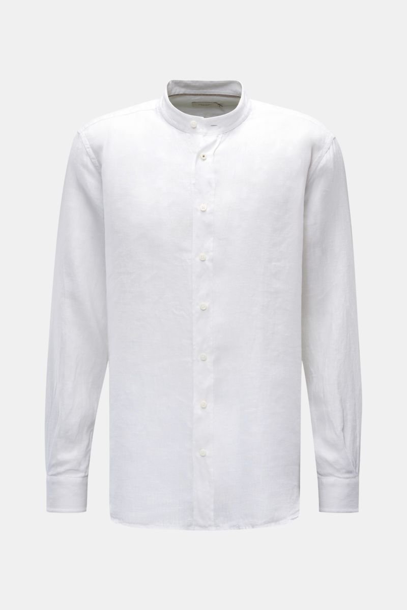 Linen shirt grandad collar white