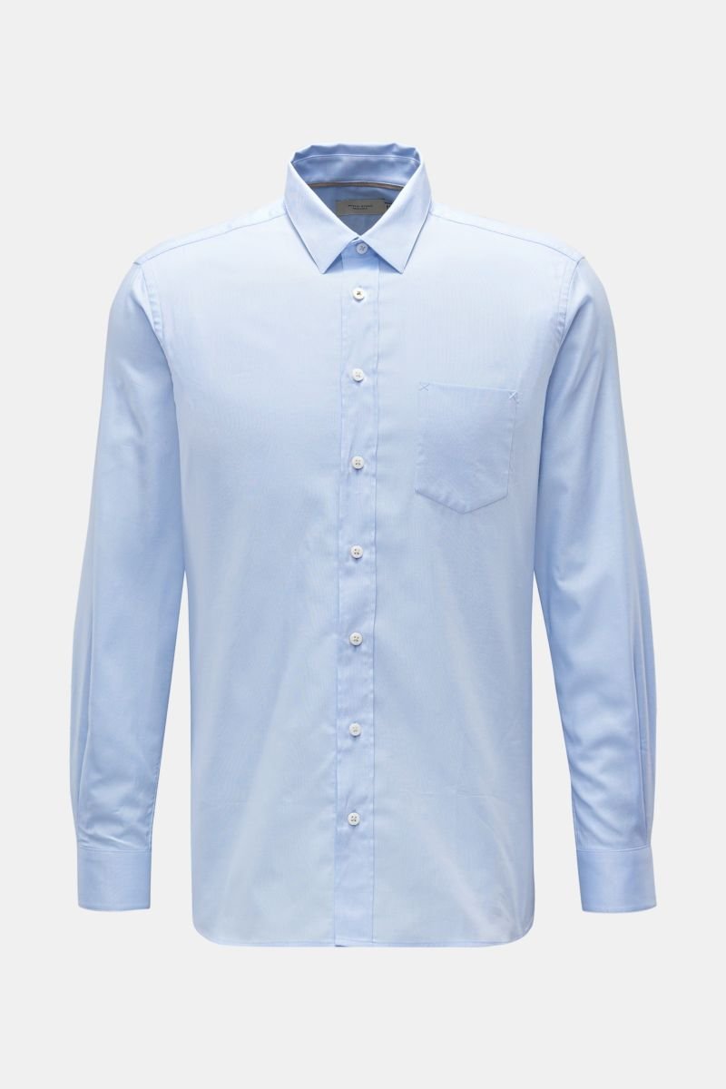 Oxford-Hemd schmaler Kragen hellblau