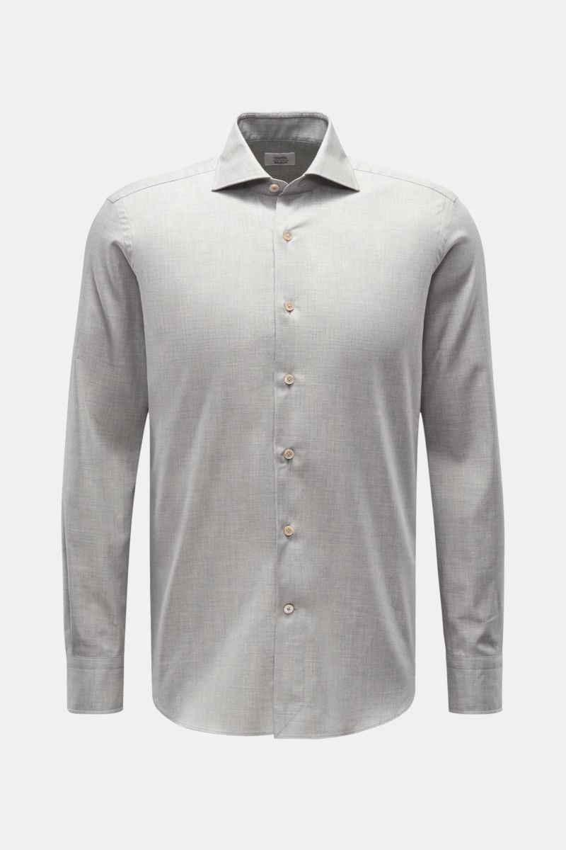 Gherardi Casual shirt shark collar grey mottled