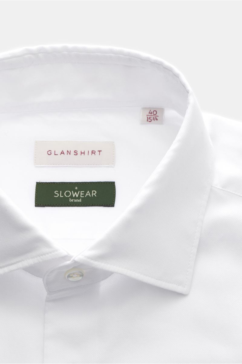 Glanshirt Oxford shirt shark collar white