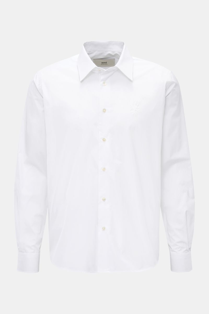 Ami Paris Casual Hemd Kent-Kragen weiß