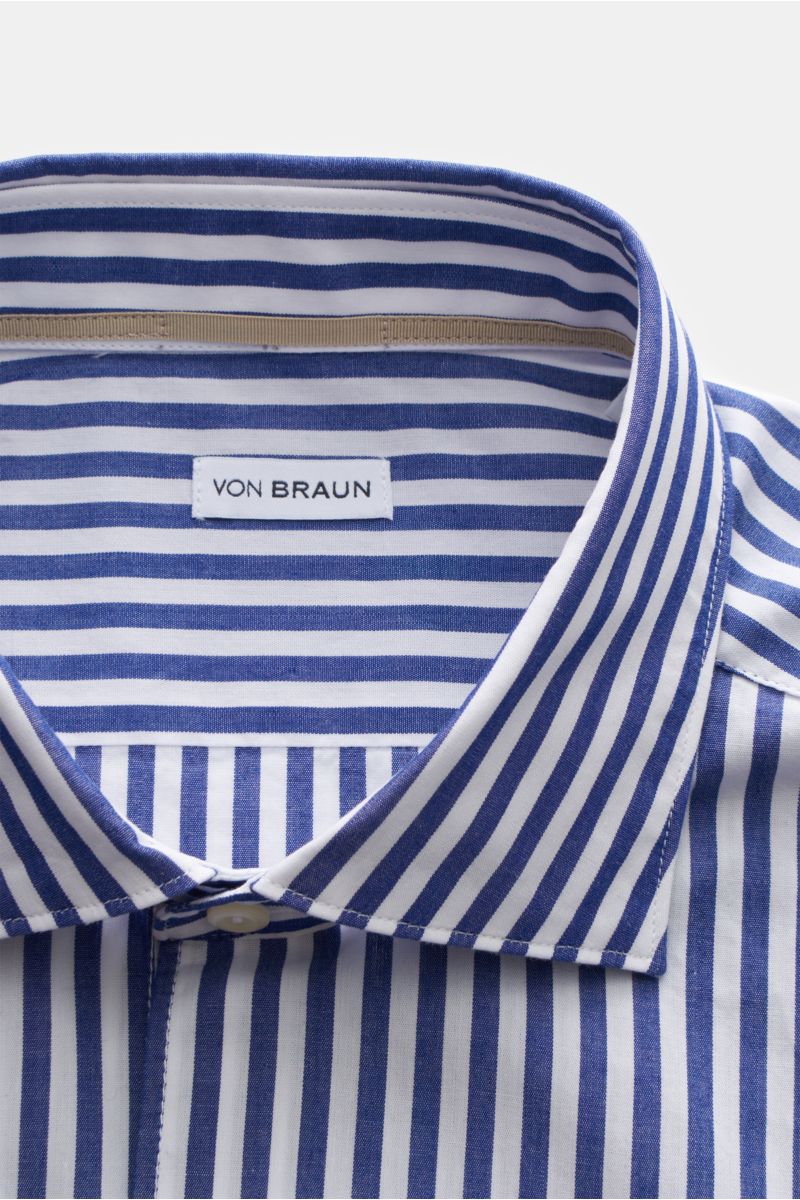 von Braun Casual shirt shark collar dark blue/white striped