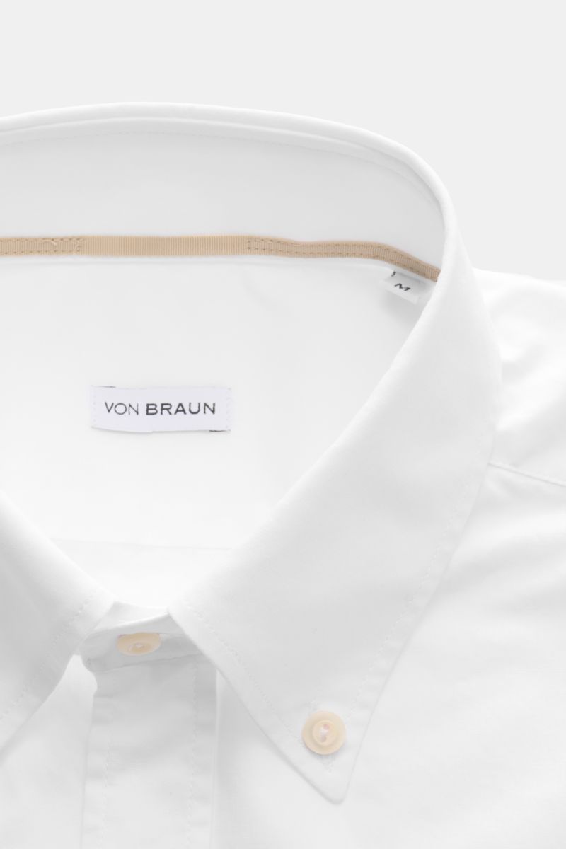 von Braun Casual Hemd Button-Down-Kragen weiß