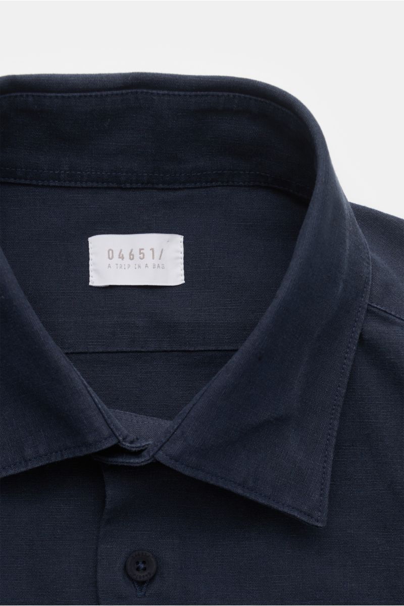 04651/ A trip in a bag Casual Hemd Haifisch-Kragen navy