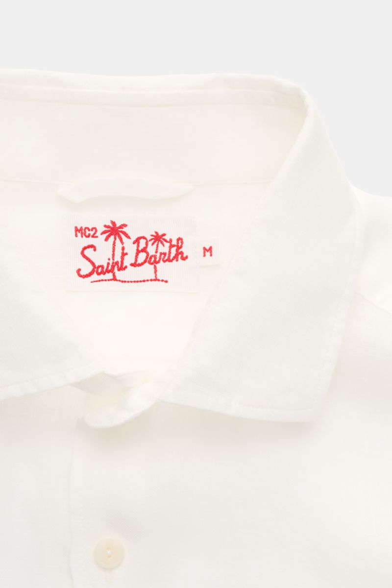 MC2 Saint Barth Linen shirt 'Pamplona' shark collar off-white