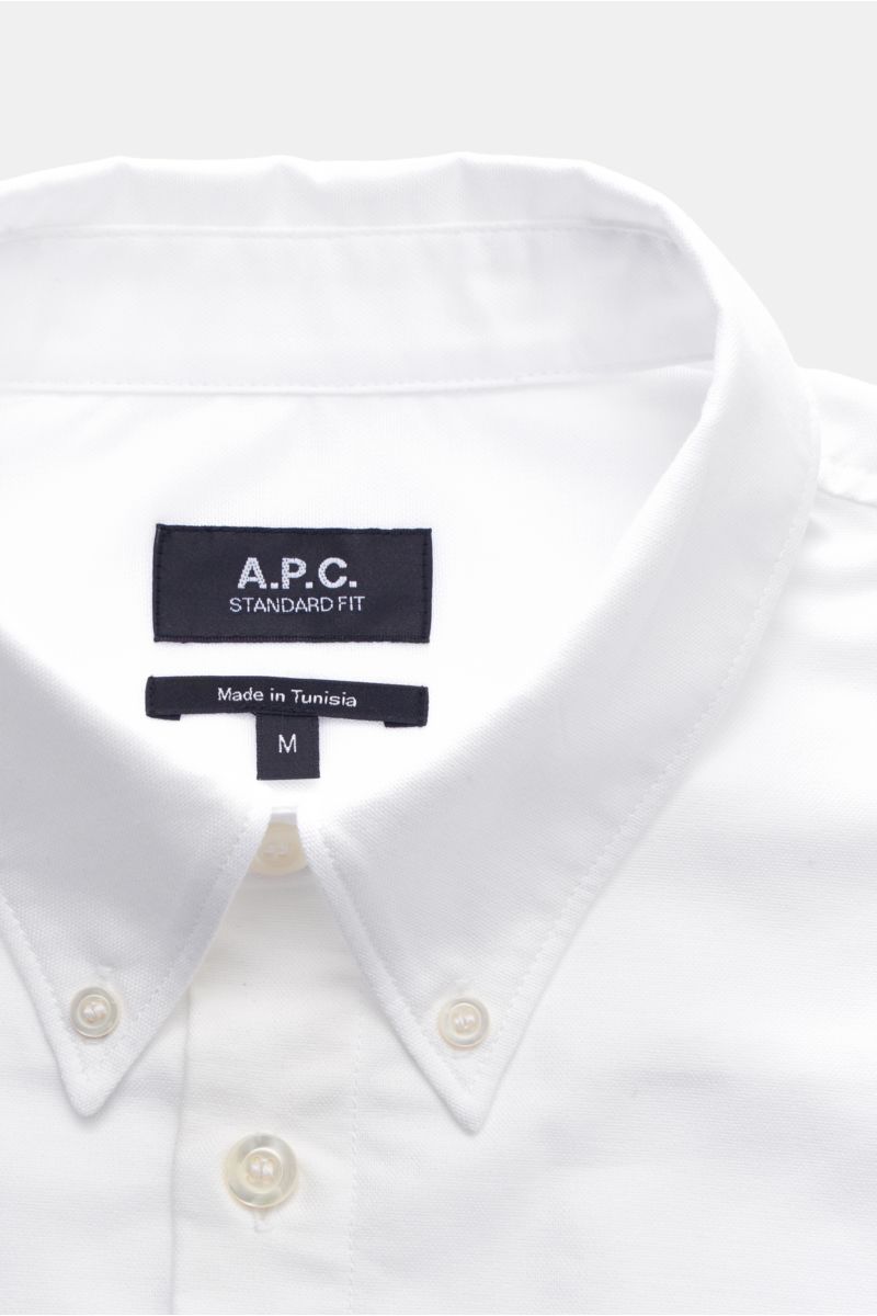 A.P.C. Oxford-Hemd 'Greg' Button-Down-Kragen weiß