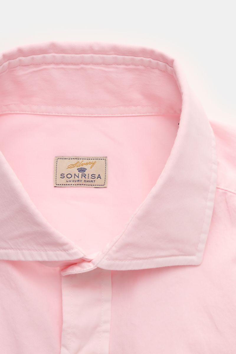 Sonrisa Casual Hemd Haifisch-Kragen rosé