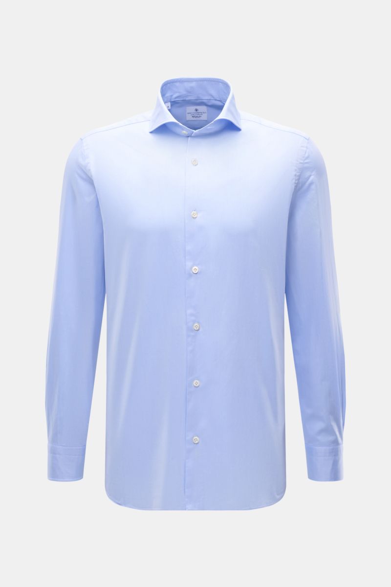 Giampaolo Casual Hemd Haifisch-Kragen hellblau