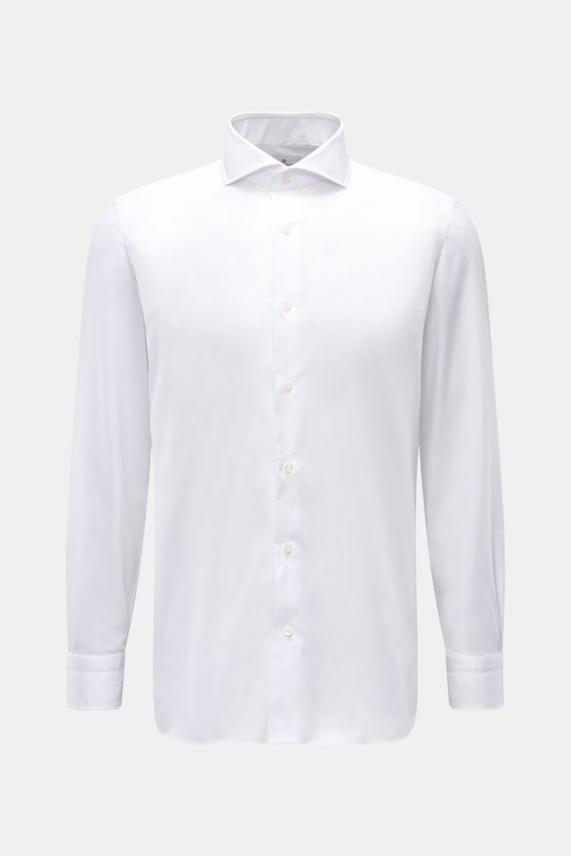 Giampaolo Casual Hemd Haifisch-Kragen weiß