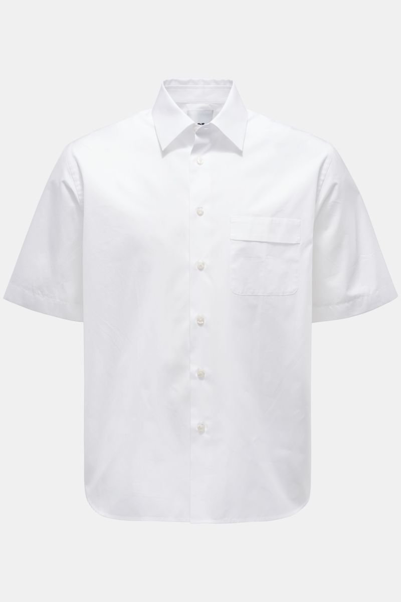 Short-sleeve shirt Kent collar white