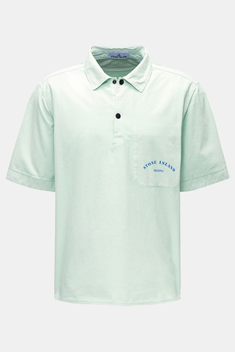 Popover-Kurzarmhemd 'Marina' Kent-Kragen mintgrün