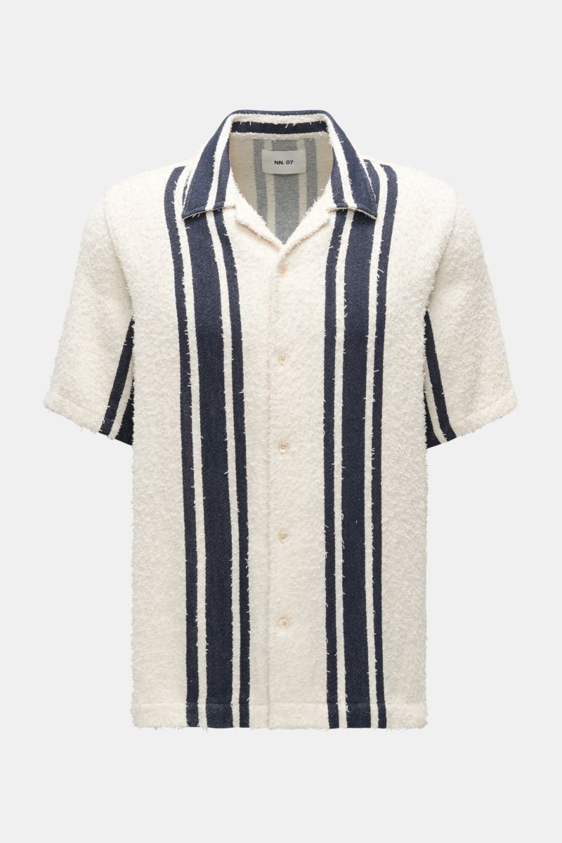 Terry short sleeve shirt 'Julio 5163' cream/navy striped