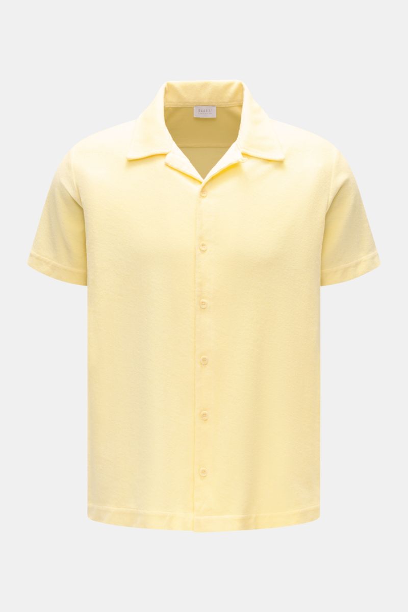 04651/ A trip in a bag Frottee-Kurzarmhemd 'Terry Cuba' pastellgelb