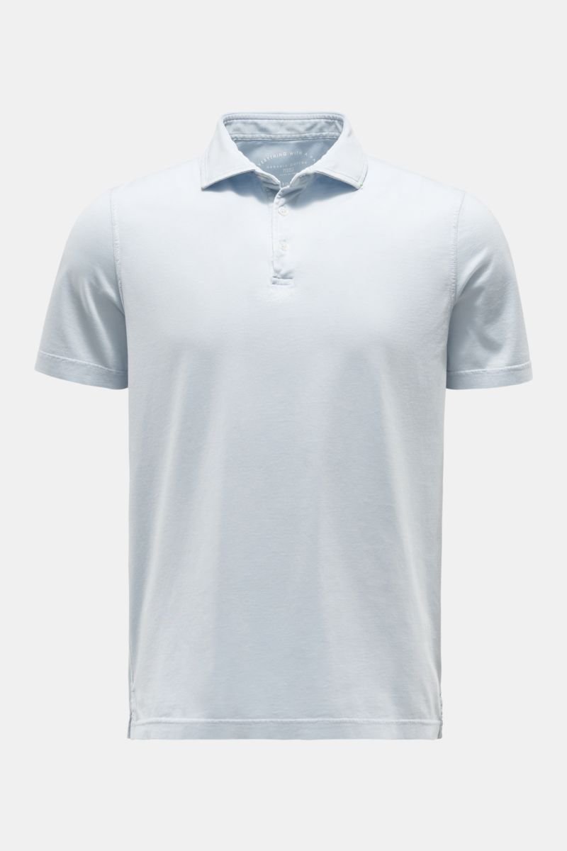 Jersey-Poloshirt 'Zero' pastellblau
