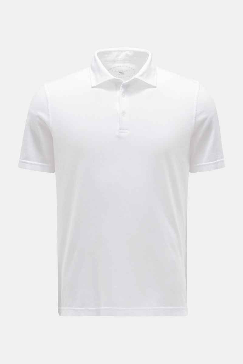 Jersey-Poloshirt 'Zero' weiß