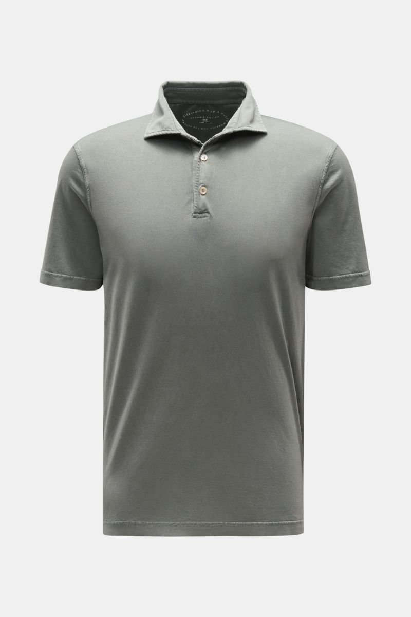 Jersey-Poloshirt 'Zero' graugrün