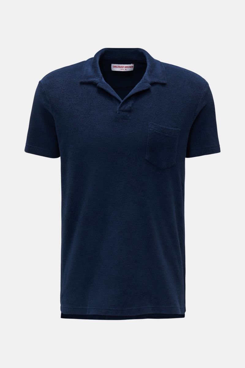 Frottee-Poloshirt 'Terry' navy