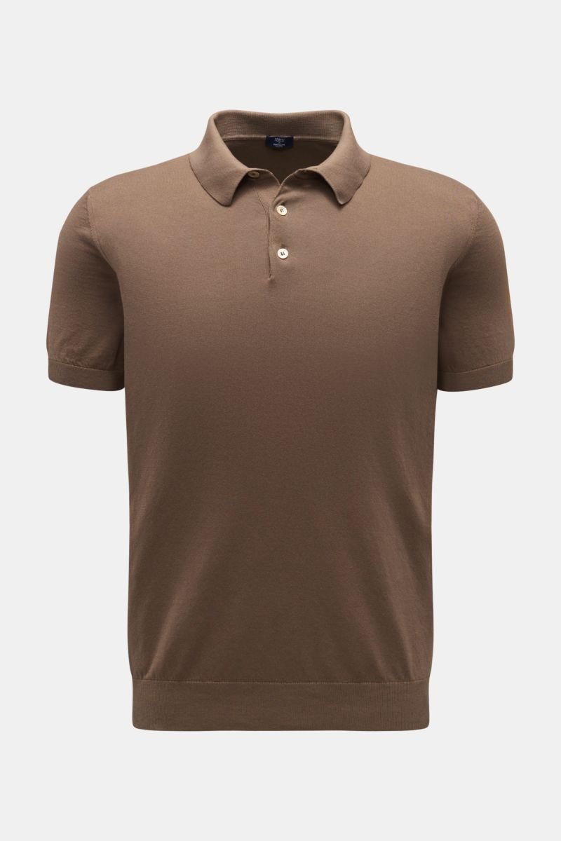 Jersey polo shirt 'Sportman' grey-brown